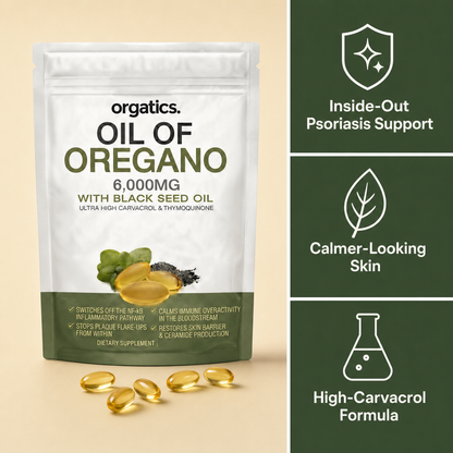 ORGATICS OREGANO & BLACK SEED OIL — CLEARS PSORIASIS FROM THE INSIDE OUT