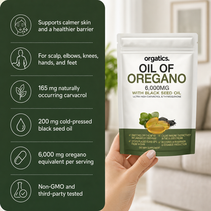 ORGATICS OREGANO & BLACK SEED OIL — CLEARS PSORIASIS FROM THE INSIDE OUT