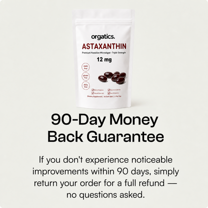 ORGATICS ASTAXANTHIN 12MG - FOR SKIN FROM THE INSIDE / "INTERNAL SUNSCREEN" SUPPORT