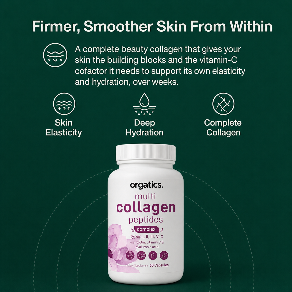 ORGATICS MULTI COLLAGEN COMPLEX - FOR CREPEY SKIN SUPPORT