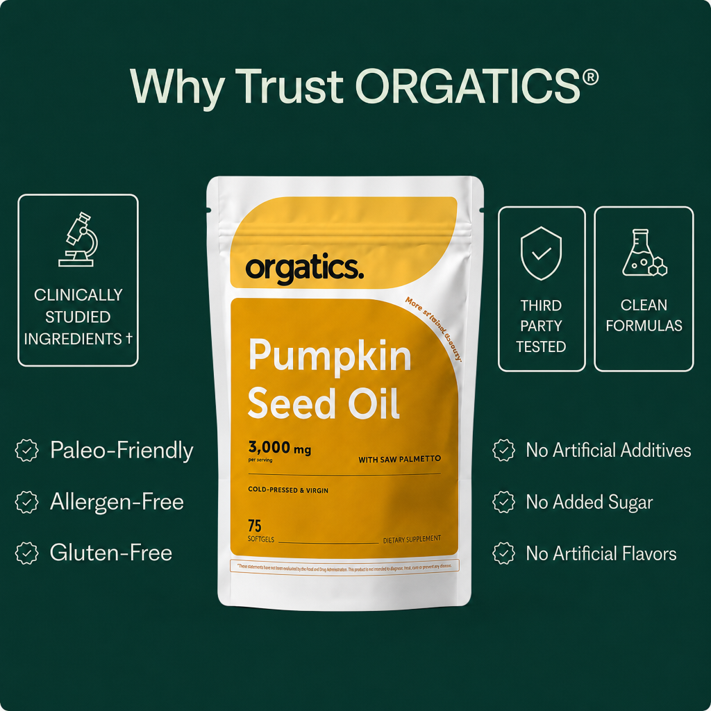 ORGATICS PUMPKIN SEED OIL COMPLEX - FOR BRITTLE, SPLITTING NAILS SUPPORT