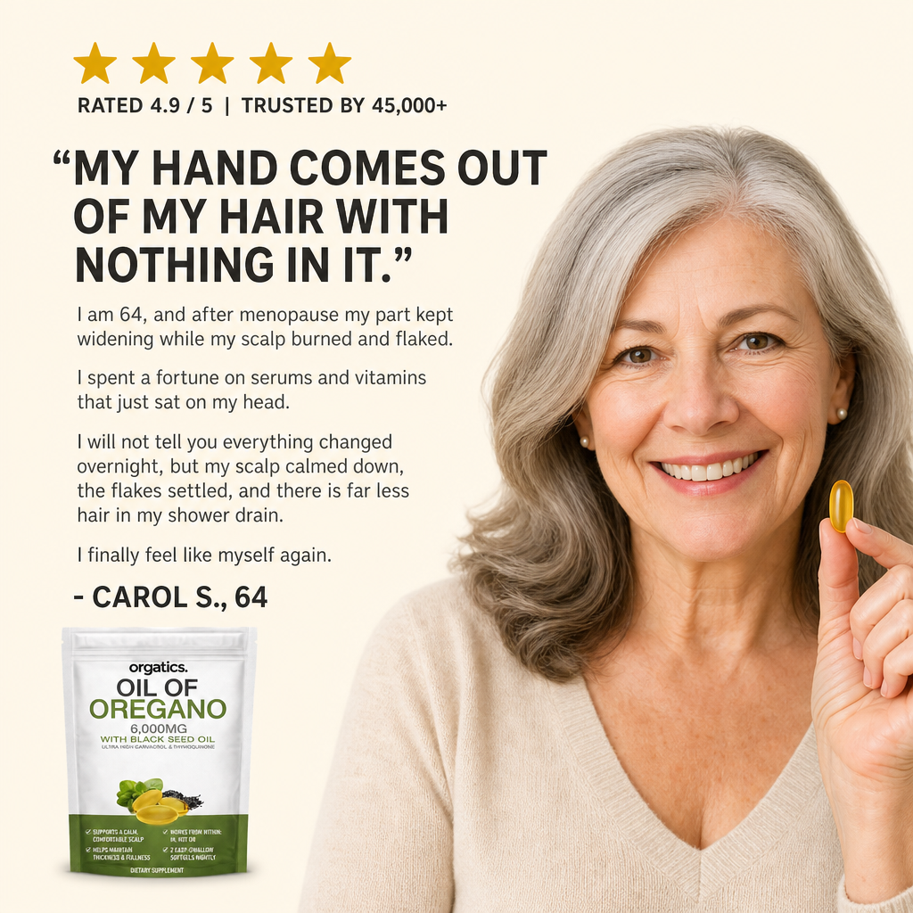 ORGATICS OREGANO & BLACK SEED OIL - ALOPECIA & THINNING HAIR SUPPORT