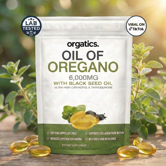 ORGATICS OREGANO & BLACK SEED OIL - SOFTENS STUBBORN LIP LINES FROM WITHIN