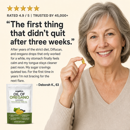 ORGATICS OREGANO & BLACK SEED OIL - FOR CANDIDA & GUT BALANCE