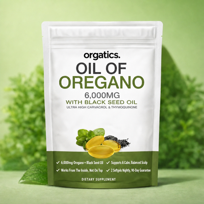 ORGATICS OREGANO & BLACK SEED OIL - FOR ALOPECIA & THINNING HAIR - SCALP SUPPORT