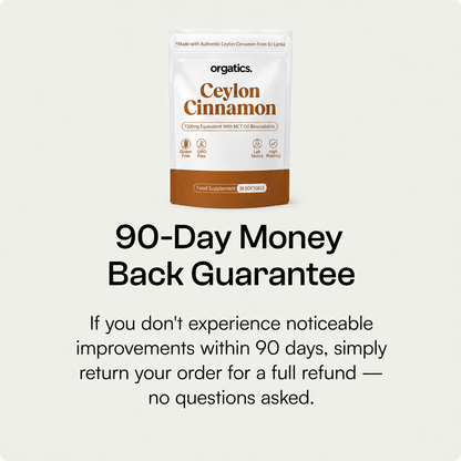 ORGATICS CEYLON CINNAMON & MCT OIL - FOR SUGAR BELLY SUPPORT
