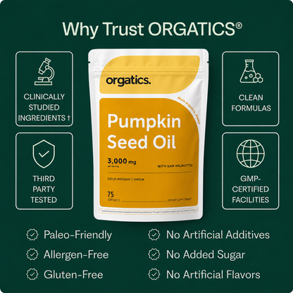 ORGATICS PUMPKIN SEED OIL COMPLEX - FOR CREPEY ARMS AND CHEST SUPPORT