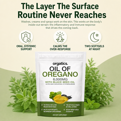 ORGATICS OREGANO & BLACK SEED OIL - FOR TINEA VERSICOLOR & INSIDE-OUT SKIN SUPPORT