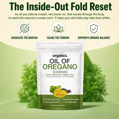 ORGATICS OREGANO & BLACK SEED OIL - FOR INTERTRIGO & CALM SKIN FOLDS