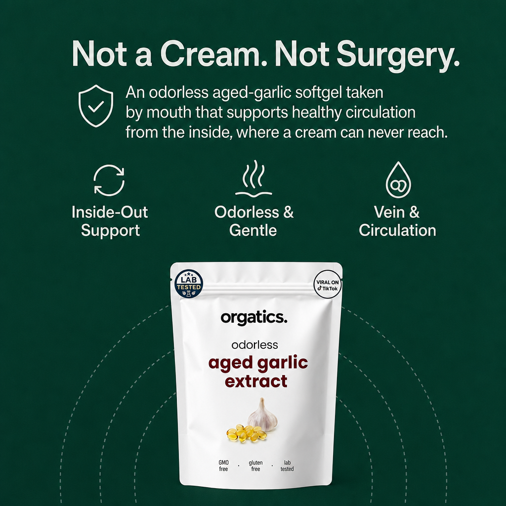 ORGATICS AGED GARLIC EXTRACT - FOR HEMORRHOIDS SUPPORT