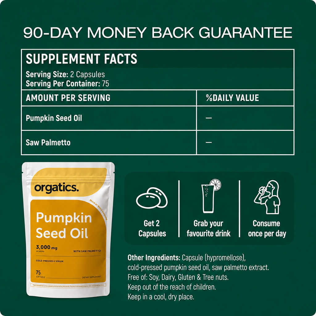 ORGATICS PUMPKIN SEED OIL COMPLEX - FOR FLAKY "ALLIGATOR" SHINS SUPPORT