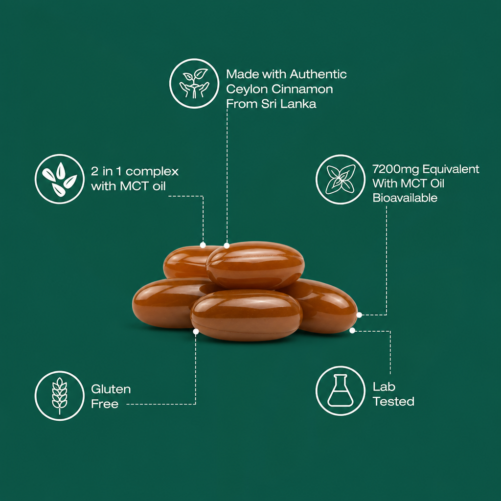 ORGATICS CEYLON CINNAMON & MCT OIL - FOR WHITE TONGUE / RED PALATE UNDER DENTURES SUPPORT