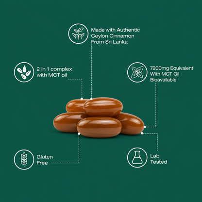ORGATICS CEYLON CINNAMON & MCT OIL - FOR WHITE TONGUE / RED PALATE UNDER DENTURES SUPPORT