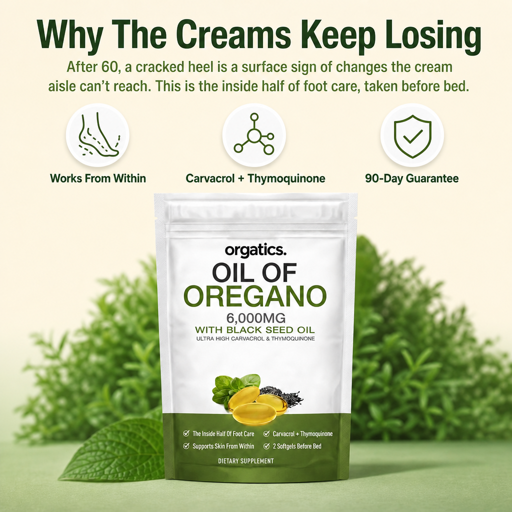 ORGATICS OREGANO & BLACK SEED OIL - FOR CRACKED HEELS & DRY SKIN SUPPORT