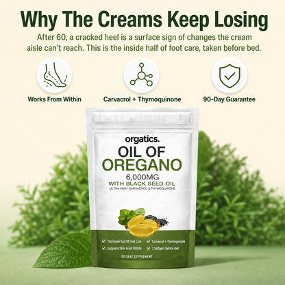 ORGATICS OREGANO & BLACK SEED OIL - FOR CRACKED HEELS & DRY SKIN SUPPORT
