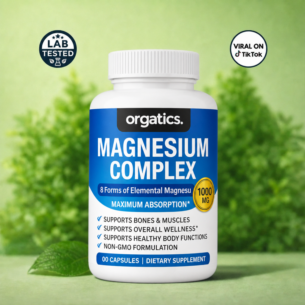 ORGATICS FULL-SPECTRUM MAGNESIUM COMPLEX - FOR ANXIETY/CALM/STRESS/SLEEP SUPPORT