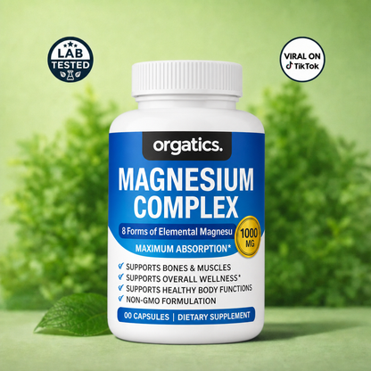 ORGATICS FULL-SPECTRUM MAGNESIUM COMPLEX - FOR ANXIETY/CALM/STRESS/SLEEP SUPPORT