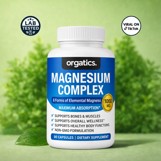 ORGATICS FULL-SPECTRUM MAGNESIUM COMPLEX - FOR ANXIETY/CALM/STRESS/SLEEP SUPPORT