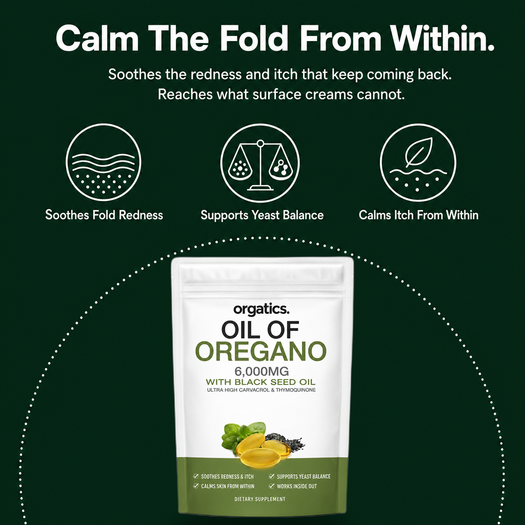ORGATICS OREGANO & BLACK SEED OIL - SOOTHES SKIN FOLD IRRITATION