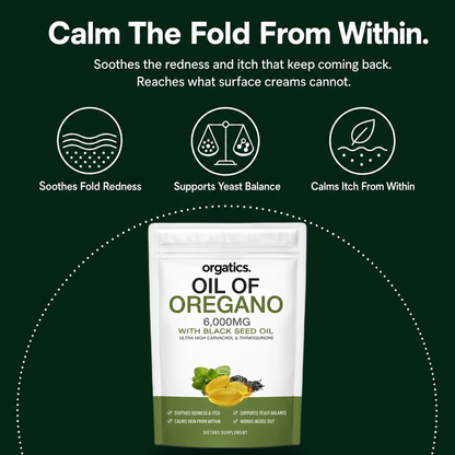 ORGATICS OREGANO & BLACK SEED OIL - SOOTHES SKIN FOLD IRRITATION