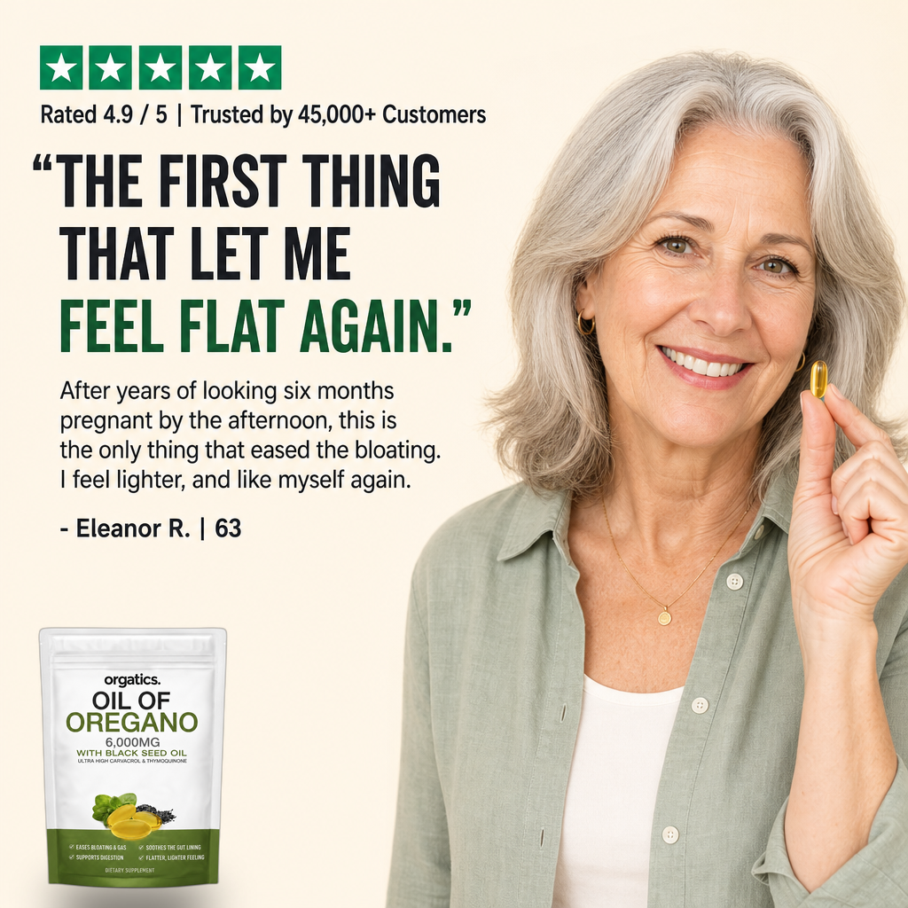 ORGATICS OREGANO & BLACK SEED OIL - FOR A FLATTER, LIGHTER FEELING