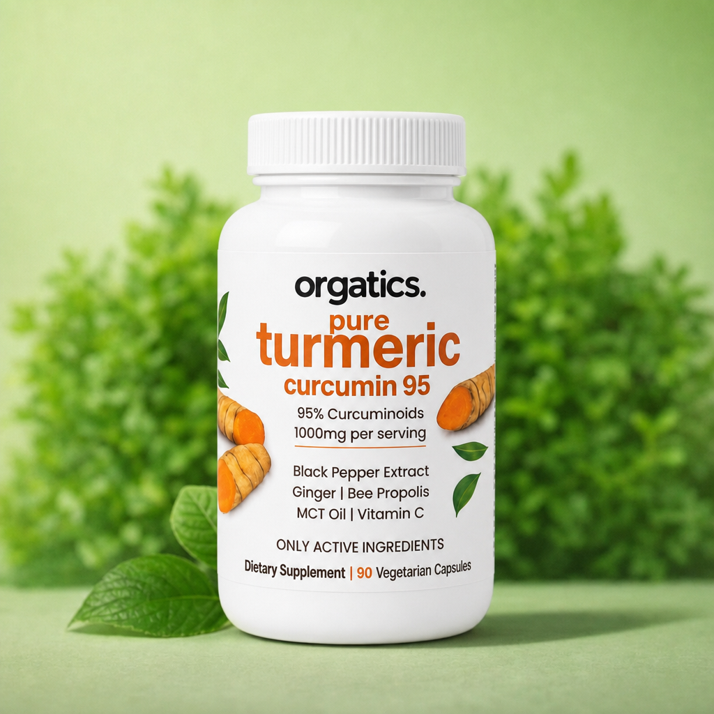 ORGATICS TURMERIC CURCUMIN - FOR JOINT PAIN / CHRONIC INFLAMMATION ANGLE SUPPORT