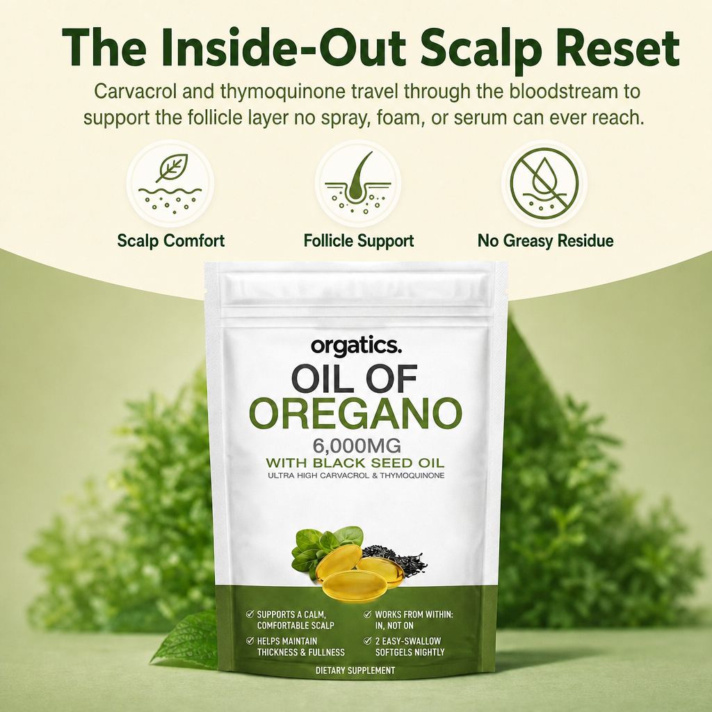 ORGATICS OREGANO & BLACK SEED OIL - ALOPECIA & THINNING HAIR SUPPORT