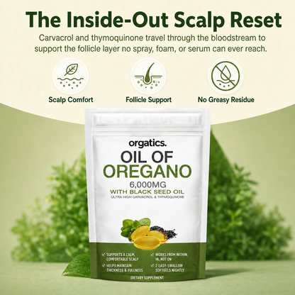 ORGATICS OREGANO & BLACK SEED OIL - ALOPECIA & THINNING HAIR SUPPORT