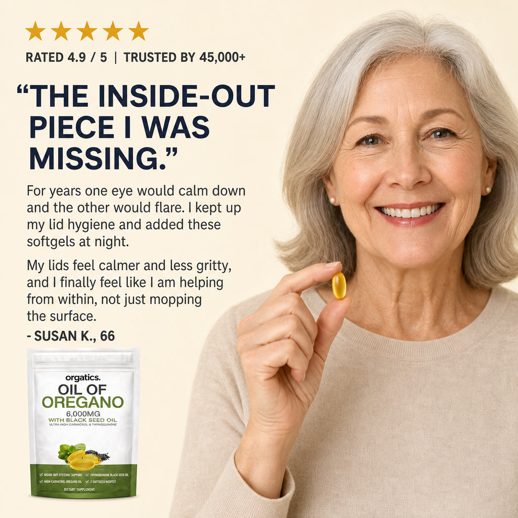 ORGATICS OREGANO & BLACK SEED OIL - FOR BLEPHARITIS & EYELID COMFORT