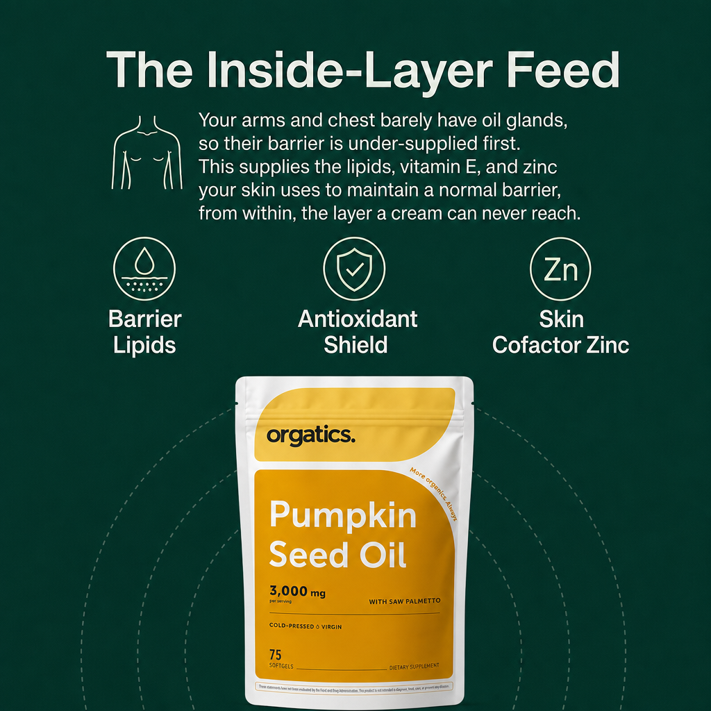 ORGATICS PUMPKIN SEED OIL COMPLEX - FOR CREPEY ARMS AND CHEST SUPPORT