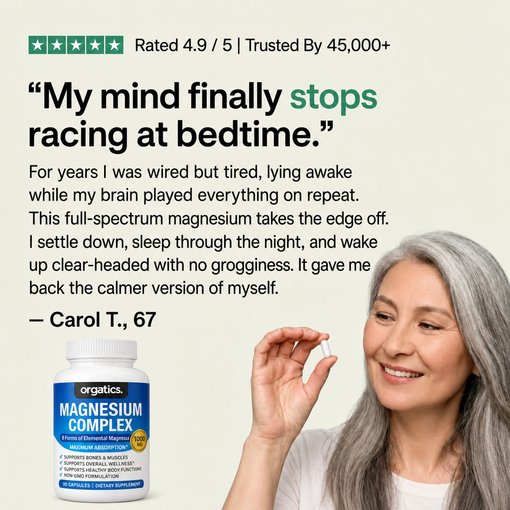 ORGATICS FULL-SPECTRUM MAGNESIUM COMPLEX - FOR ANXIETY/CALM/STRESS/SLEEP SUPPORT