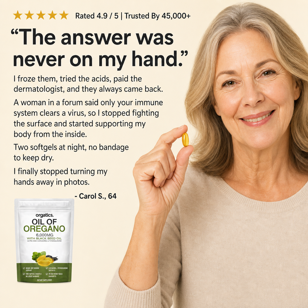 ORGATICS OREGANO & BLACK SEED OIL - FOR HAND WARTS & IMMUNE SUPPORT