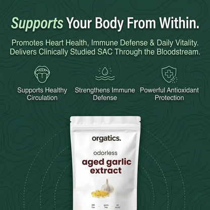 ORGATICS ODORLESS AGED GARLIC EXTRACT 7,500MG SOFTGELS