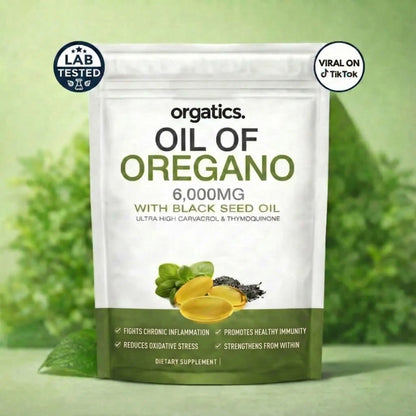 ORGATICS OREGANO & BLACK SEED OIL - 6 BAG BUNDLE