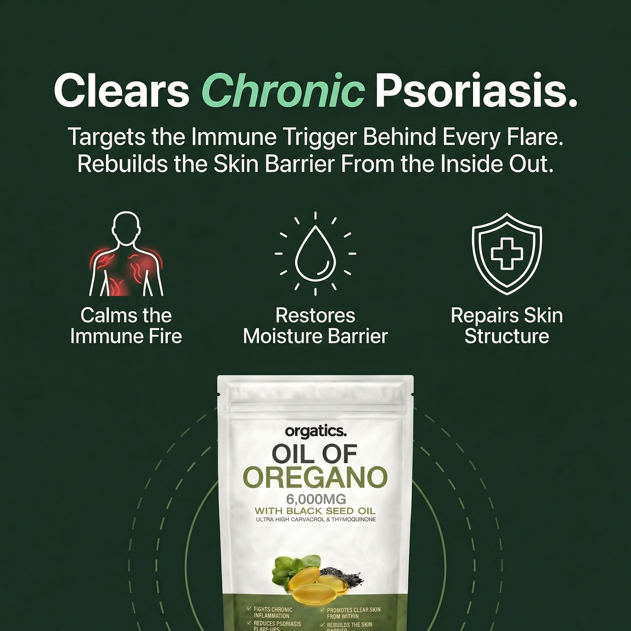 ORGATICS OREGANO & BLACK SEED OIL — CLEARS PSORIASIS FROM THE INSIDE OUT