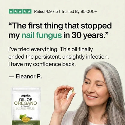 ORGATICS OREGANO & BLACK SEED OIL - ELIMINATES NAIL FUNGUS