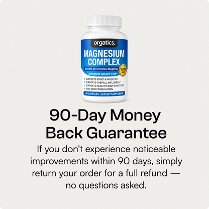 ORGATICS FULL-SPECTRUM MAGNESIUM COMPLEX - FOR ANXIETY/CALM/STRESS/SLEEP SUPPORT