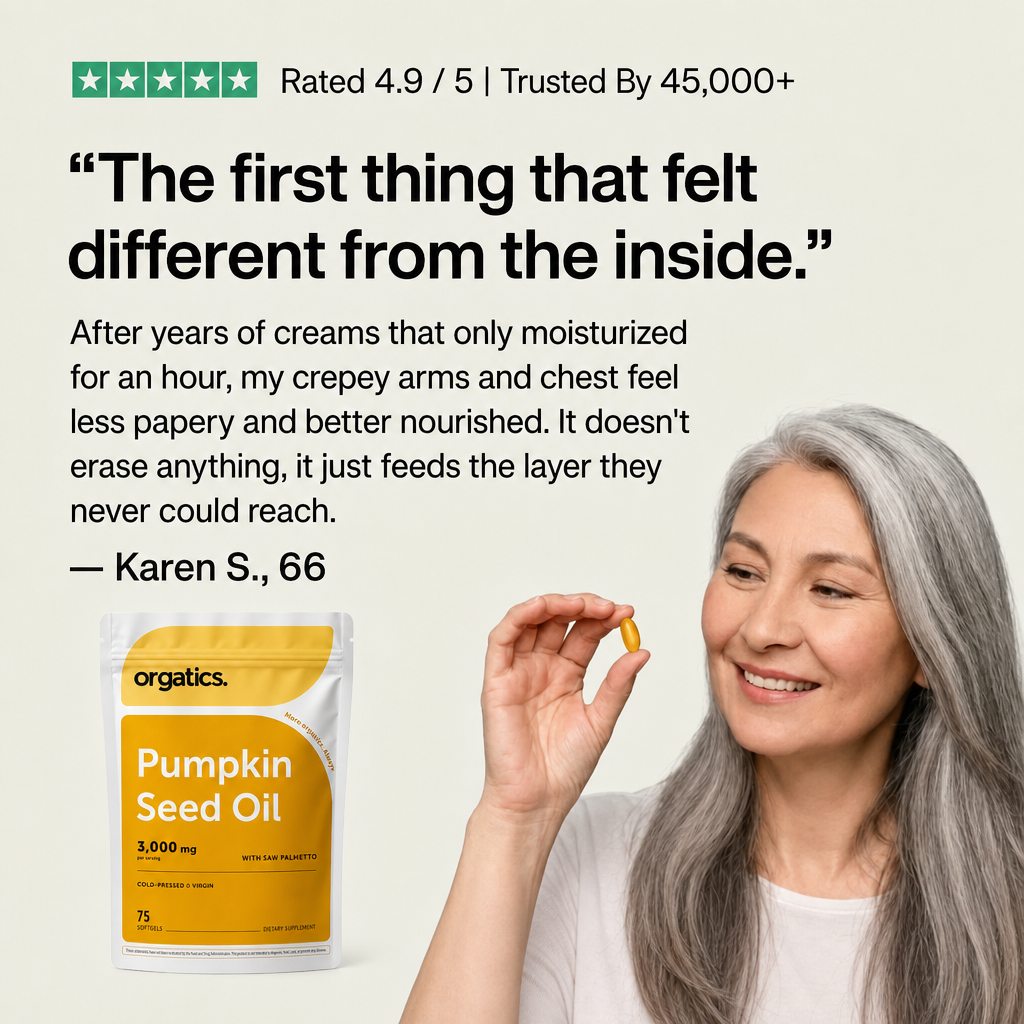 ORGATICS PUMPKIN SEED OIL COMPLEX - FOR CREPEY ARMS AND CHEST SUPPORT