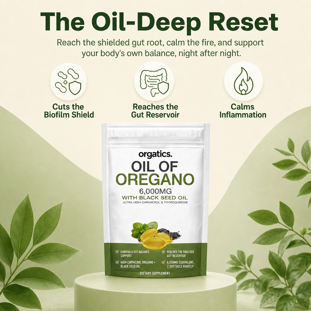 ORGATICS OREGANO & BLACK SEED OIL - FOR CANDIDA & GUT BALANCE
