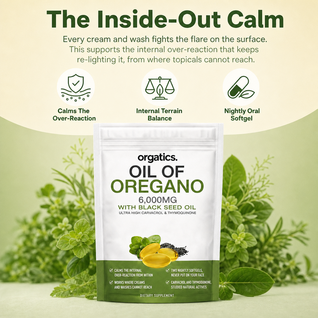 ORGATICS OREGANO & BLACK SEED OIL - FOR SEBORRHEIC SKIN SUPPORT