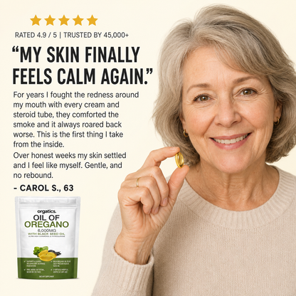 ORGATICS OREGANO & BLACK SEED OIL - FOR PERIORAL DERMATITIS & SKIN CALM SUPPORT