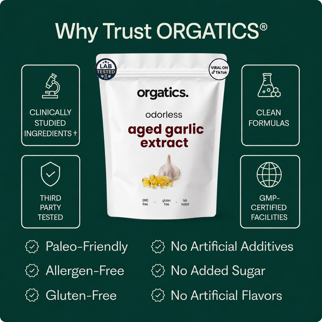ORGATICS AGED GARLIC EXTRACT - FOR HEMORRHOIDS SUPPORT