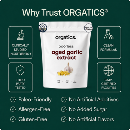 ORGATICS AGED GARLIC EXTRACT - FOR HEMORRHOIDS SUPPORT