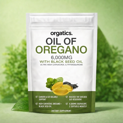 ORGATICS OREGANO & BLACK SEED OIL - FOR CANDIDA & GUT BALANCE